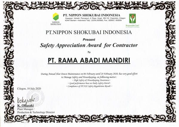 04. RAMA SAFETY APPRECIATION AWARD FOR CONTRACTOR. 28 FEB 2020-min